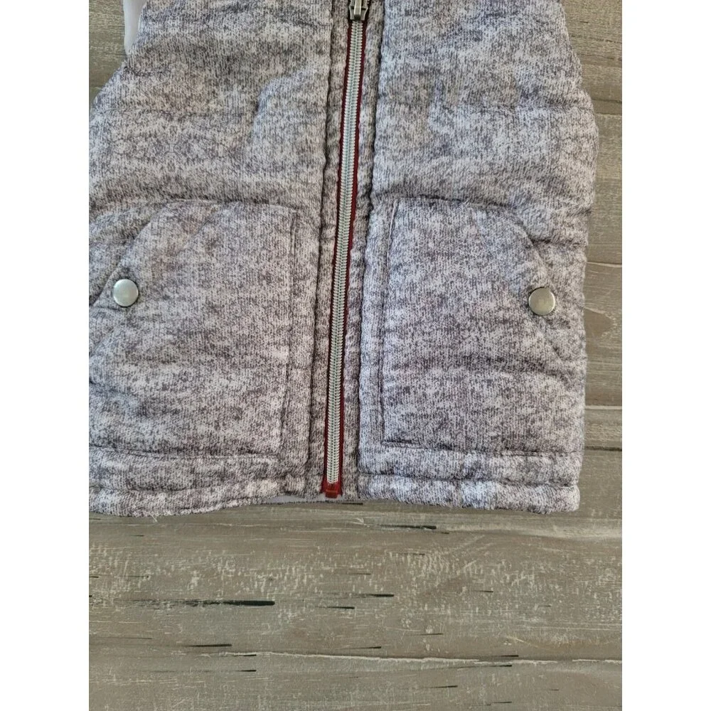 Little Lad‎ Vest 2 Snap Pockets Size 2T Gray Faux Fur Kids